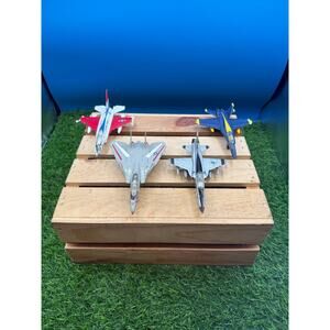 Vintage Military Diecast Fighter Jet Lot 4-F-14, F-15, F-16, & F/A-18 Blue Angel